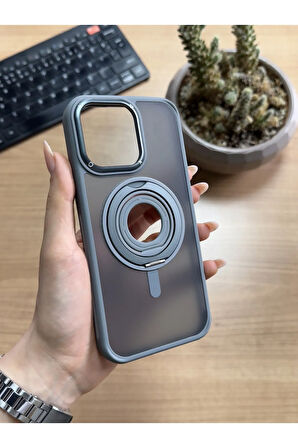 iPhone 15 Pro Max Standlı Ve Yüzüklü MagSafe Kılıf Soocase721
