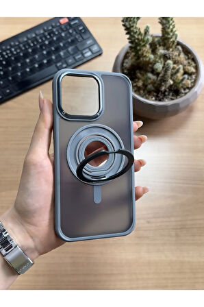 iPhone 15 Pro Max Standlı Ve Yüzüklü MagSafe Kılıf Soocase721