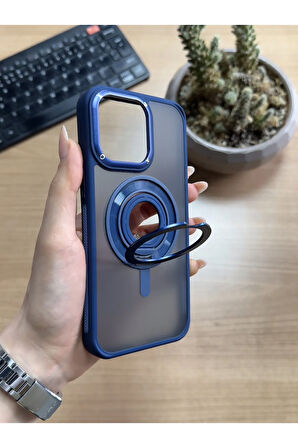 iPhone 15 Pro Max Standlı Ve Yüzüklü MagSafe Kılıf Soocase721
