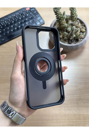iPhone 15 Pro Max Standlı Ve Yüzüklü MagSafe Kılıf Soocase721