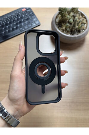 iPhone 15 Pro Standlı Ve Yüzüklü MagSafe Kılıf Soocase721