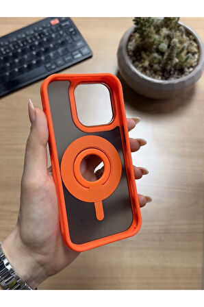 iPhone 15 Pro Standlı Ve Yüzüklü MagSafe Kılıf Soocase721