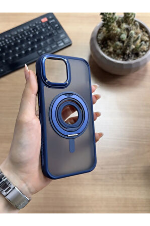 iPhone 15 Standlı Ve Yüzüklü MagSafe Kılıf Soocase721