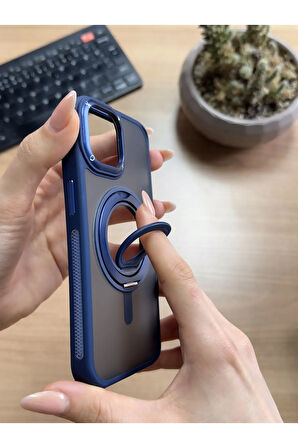 iPhone 15 Standlı Ve Yüzüklü MagSafe Kılıf Soocase721