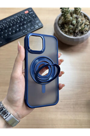 iPhone 15 Standlı Ve Yüzüklü MagSafe Kılıf Soocase721