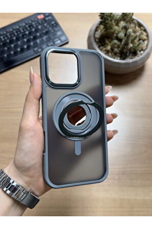 iPhone 16 Pro Max Standlı Ve Yüzüklü MagSafe Kılıf Soocase721