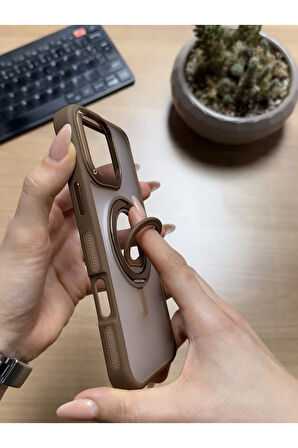 iPhone 16 Pro Standlı Ve Yüzüklü MagSafe Kılıf Soocase721