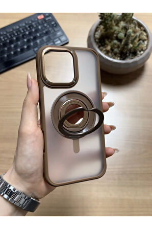 iPhone 16 Pro Standlı Ve Yüzüklü MagSafe Kılıf Soocase721