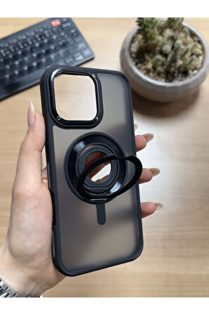 iPhone 16 Pro Standlı Ve Yüzüklü MagSafe Kılıf Soocase721