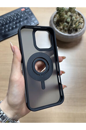 iPhone 16 Pro Standlı Ve Yüzüklü MagSafe Kılıf Soocase721