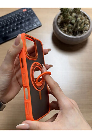 iPhone 16 Pro Standlı Ve Yüzüklü MagSafe Kılıf Soocase721