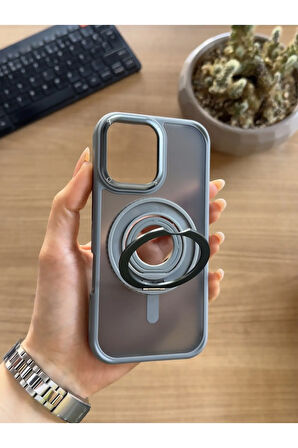 iPhone 16 Standlı Ve Yüzüklü MagSafe Kılıf Soocase721