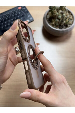 iPhone 16 Standlı Ve Yüzüklü MagSafe Kılıf Soocase721
