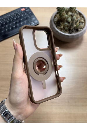 iPhone 16 Standlı Ve Yüzüklü MagSafe Kılıf Soocase721