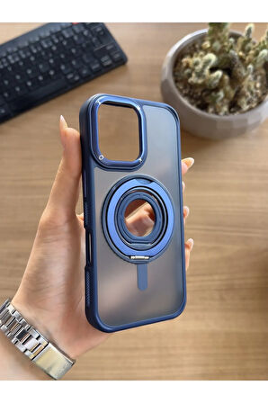iPhone 16 Standlı Ve Yüzüklü MagSafe Kılıf Soocase721