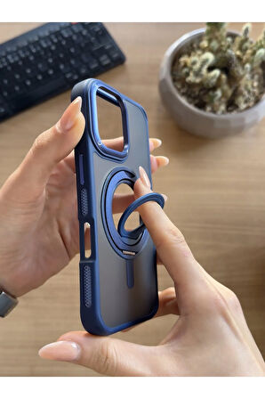 iPhone 16 Standlı Ve Yüzüklü MagSafe Kılıf Soocase721