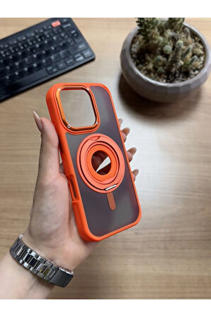 iPhone 16 Standlı Ve Yüzüklü MagSafe Kılıf Soocase721