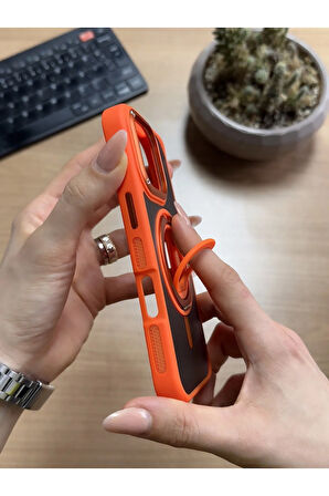 iPhone 16 Standlı Ve Yüzüklü MagSafe Kılıf Soocase721