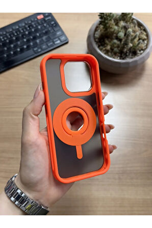 iPhone 16 Standlı Ve Yüzüklü MagSafe Kılıf Soocase721