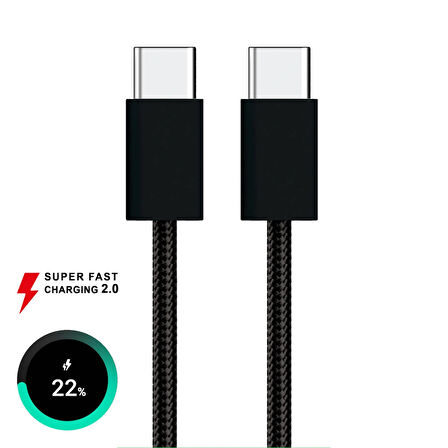45W SÜPER FAST QC 4.0 PD TYPE-C TO TYPE-C EV ŞARJ CİHAZI MT1745