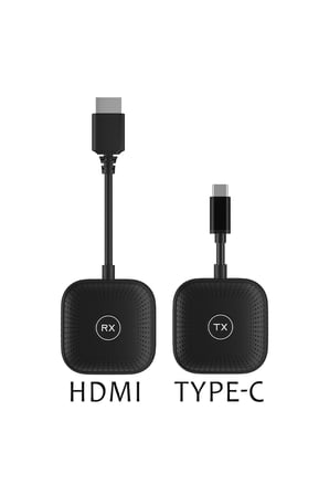 Kablosuz Görüntü Aktarıcı Type-C - 1080P 60Hz, USB-C TX-RX, Tak Çalıştır, TV-PC Bağlantı Kiti