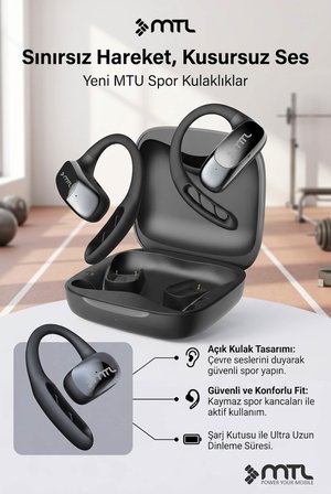 OWS Sporcu Kablosuz Bluetooth Kulaklık Kulak Üstü Ultra Konforlu Air Conduction Tipi MT934