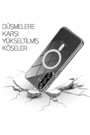 Samsung Galaxy A17 Şeffaf Magsafe Kılıf MTL SAFE