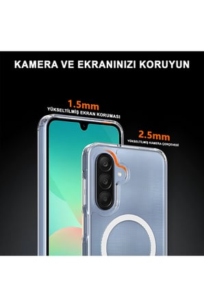 Samsung Galaxy A17 Şeffaf Magsafe Kılıf MTL SAFE