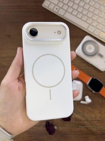 iPhone 17 Air Uyumlu Premium Lansman Animasyonlu Kılıf Magsafe Uyumlu Premium Silikon Kılıf