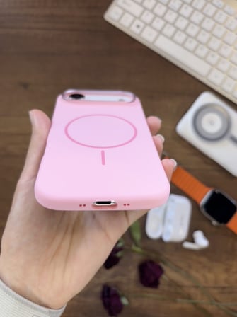 iPhone 17 Air Uyumlu Premium Lansman Animasyonlu Kılıf Magsafe Uyumlu Premium Silikon Kılıf