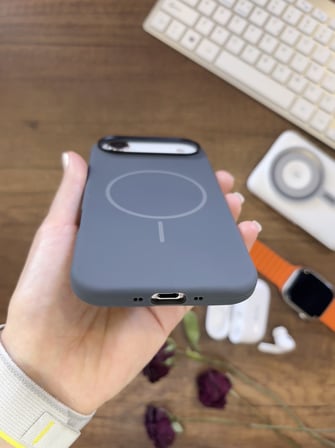 iPhone 17 Air Uyumlu Premium Lansman Animasyonlu Kılıf Magsafe Uyumlu Premium Silikon Kılıf