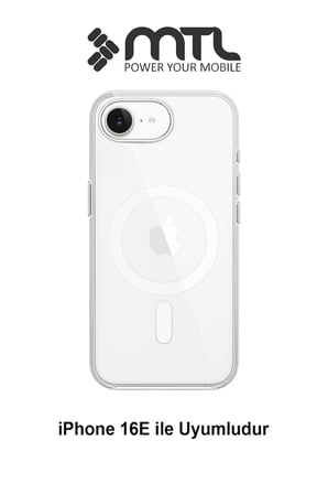 iPhone 16E Uyumlu Animasyonlu Şeffaf Magsafe Şarj Destekli Sararmayan Sert Origin Kılıf