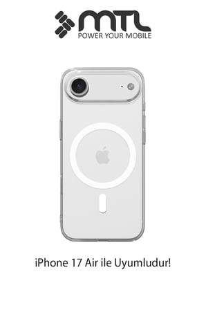 iPhone 17 Air Uyumlu Animasyonlu Şeffaf Magsafe Şarj Destekli Sararmayan Sert Origin Kılıf