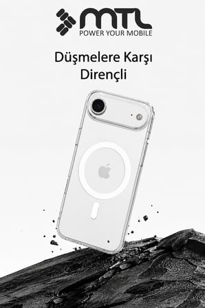 iPhone 17 Air Uyumlu Animasyonlu Şeffaf Magsafe Şarj Destekli Sararmayan Sert Origin Kılıf