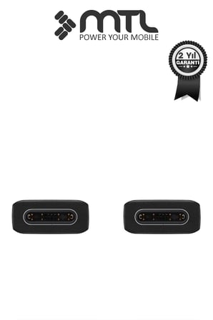 60W PD Type-C to Type-C Süper Fast Göstergeli Data ve Şarj Kablosu 1 Metre Siyah MT2606