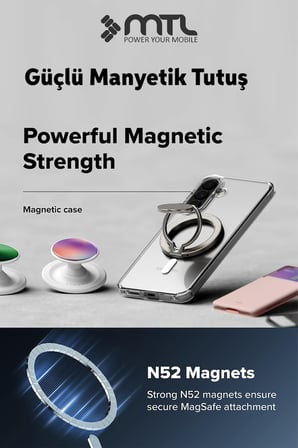 Samsung Galaxy A37 Şeffaf Magsafe Kılıf MTL SAFE
