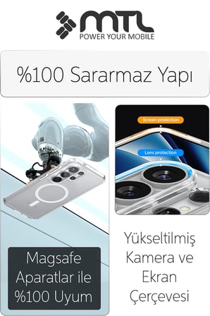 Samsung S26 Ultra Uyumlu Animasyonlu Şeffaf Magsafe Şarj Destekli Sararmayan Sert Origin Kılıf