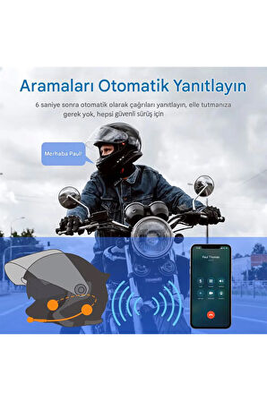 Kask İçi Bluetooth Kulaklık -Otomatik Cevaplama Universal iOS & Android Destekli MT-A962