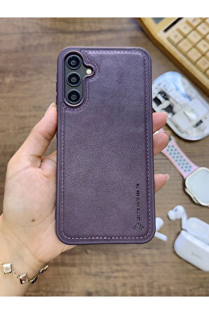 Samsung Galaxy S25 Uyumlu Premium Deri Dokulu Darbelere Karşı Dayanıklı Nazal Silikon Kılıf