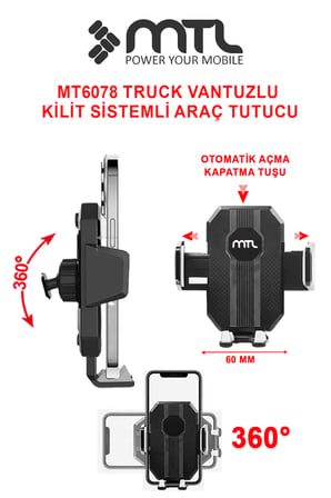 Robot Kollu Çok Eklemli Araç İçi Telefon Tutucu Süper Güçlü Vakumlu Dayanklı Otomatik Kilitli 360°