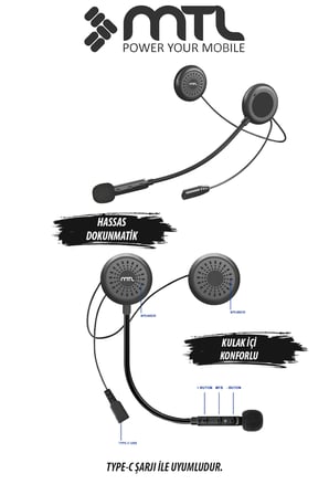 Kask İçi Bluetooth Kulaklık -Otomatik Cevaplama Universal iOS & Android Destekli MT-A962