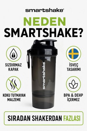 Smartshake Original2Go One Serisi 800 ml Siyah Protein Shaker