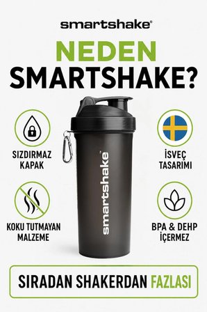 Smartshake Lite Serisi 1000 ml Siyah Protein Shaker