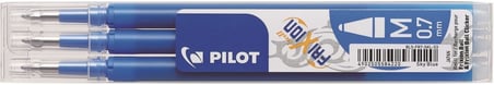 Pilot Frixion Silinebilir Tükenmez Kalem Ball Yedek 0.7mm 3'lü - Mavi
