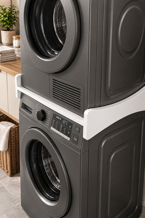SuloraHome Çamaşır ve Kurutma Makinesi Üst Üste Koyma Ara Bağlantı Tablası - Beyaz