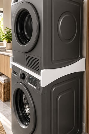 SuloraHome Çamaşır ve Kurutma Makinesi Üst Üste Koyma Ara Bağlantı Tablası - Beyaz