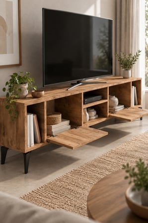 SuloraHome Çok Renkli TV Sehpası 160x35 cm