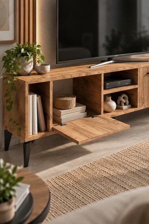 SuloraHome Çok Renkli TV Sehpası 160x35 cm