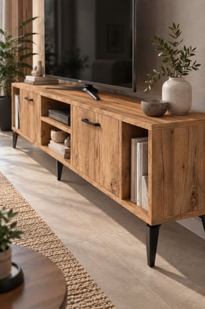 SuloraHome Çok Renkli TV Sehpası 160x35 cm