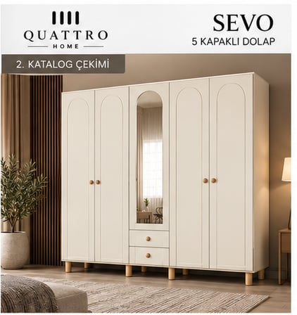 SEVO 5 KAPAKLI DOLAP